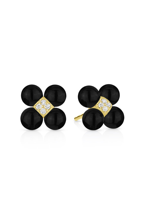 Brunello Cucinelli - Black Monili Loop Earrings | Mitchell Brunello Cucinelli - Black Monili Loop Earrings | Mitchell