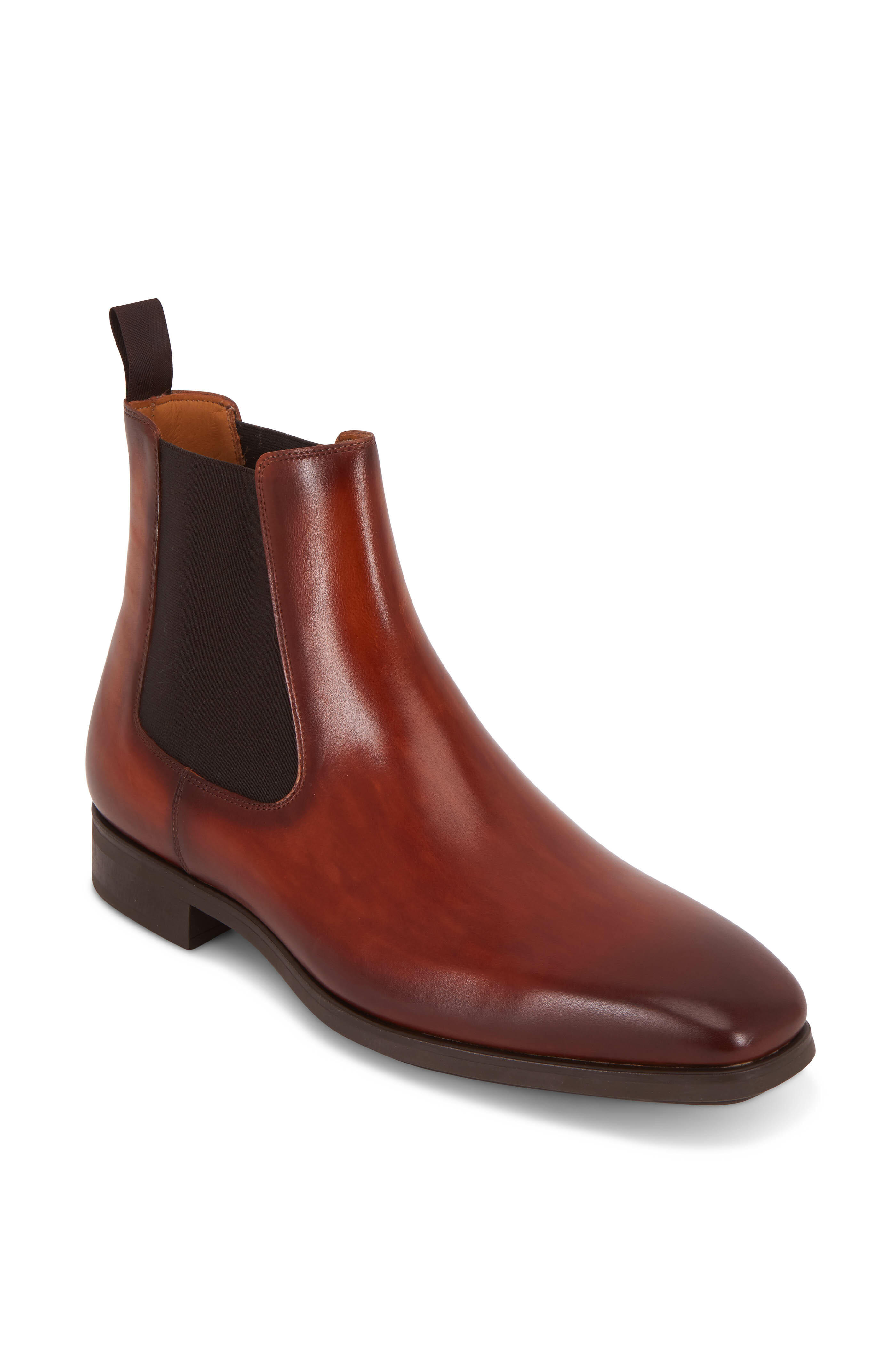 Magnanni - Riley Cognac Burnished Leather Chelsea Boot