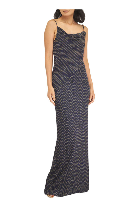 Missoni Blue & Gold Maxi Dress - view 2