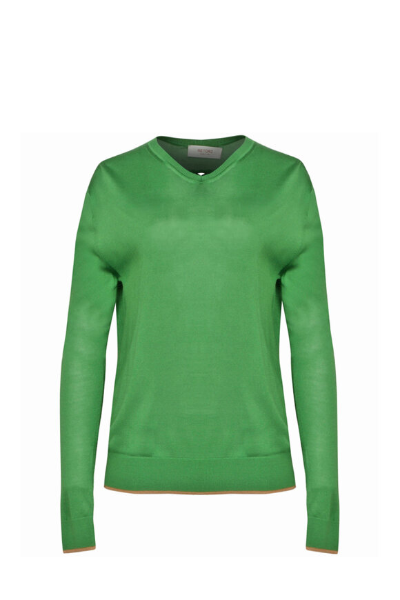 The Elder Statesman - Chartreuse Drop Needle Cashmere