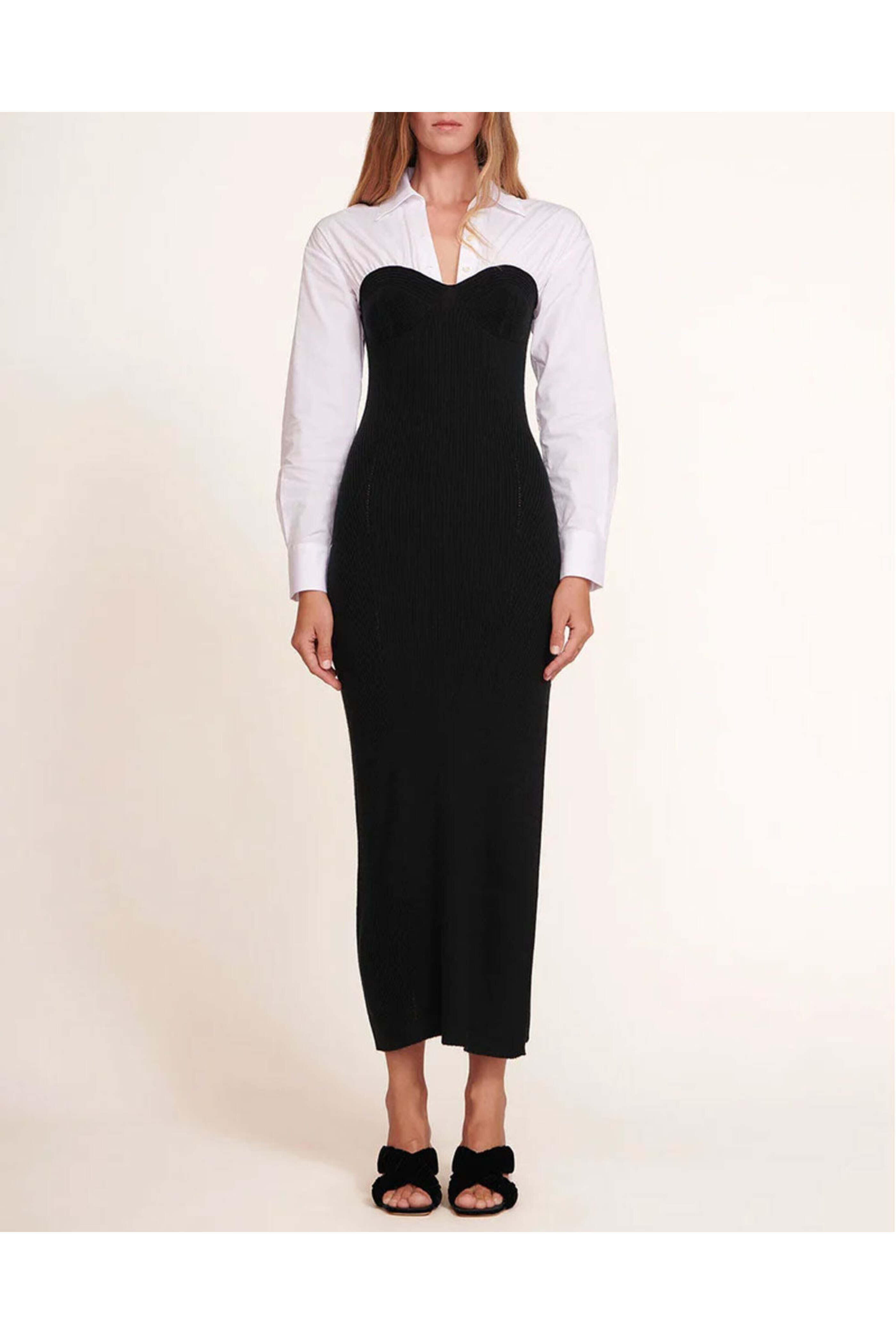 Staud - Black and White Hazel Maxi Dress