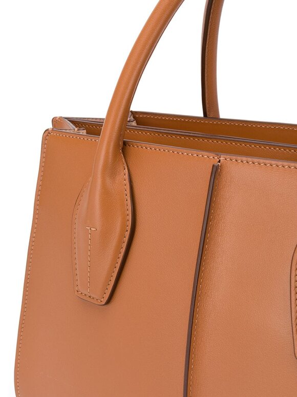 Tod's - Manici Cognac Leather Medium Shopper Tote