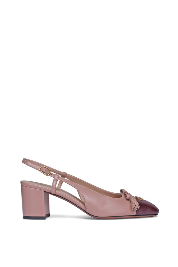 Valentino Garavani Valet Du Roi Rose & Garnet Slingback Pump - view 2