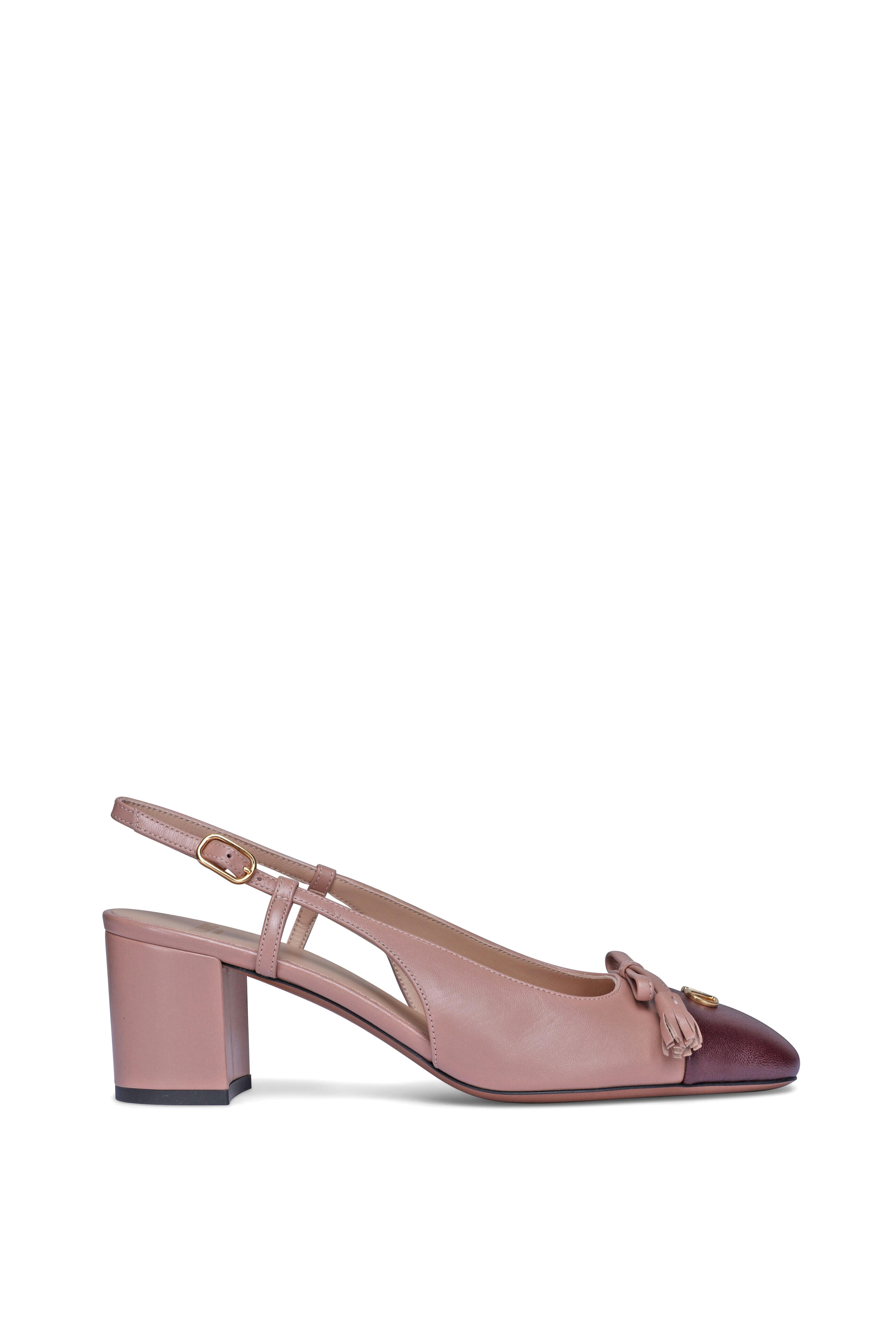 Valentino Garavani - Valet Du Roi Rose & Garnet Slingback Pump - view 2