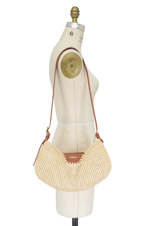 Loewe Medium Swing Natural Raffia & Leather Bag - view 5