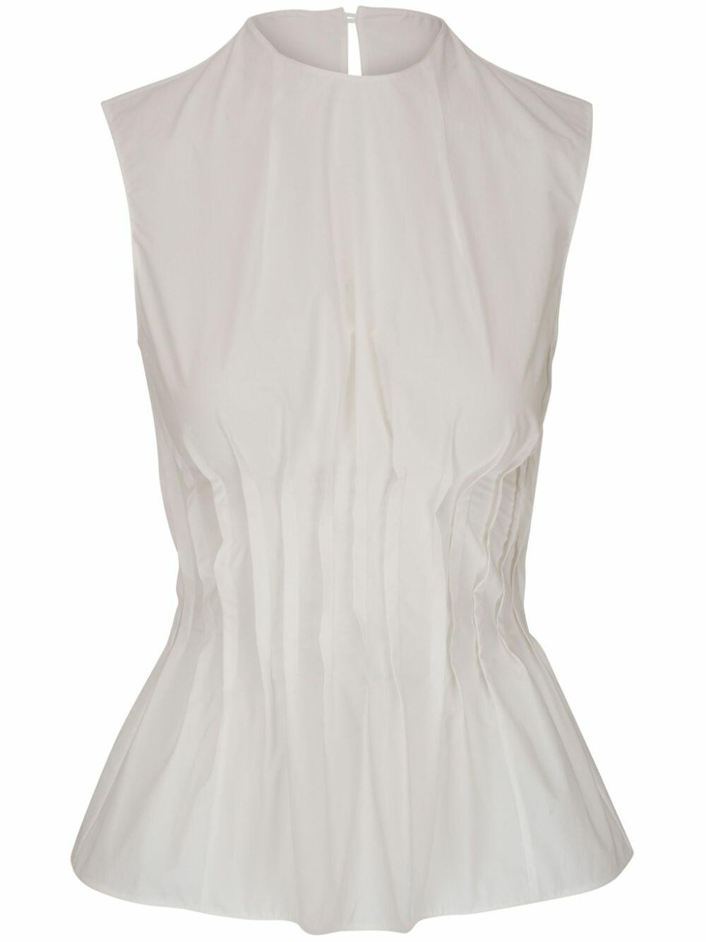 Khaite - Westin Bone Poplin Cotton Top