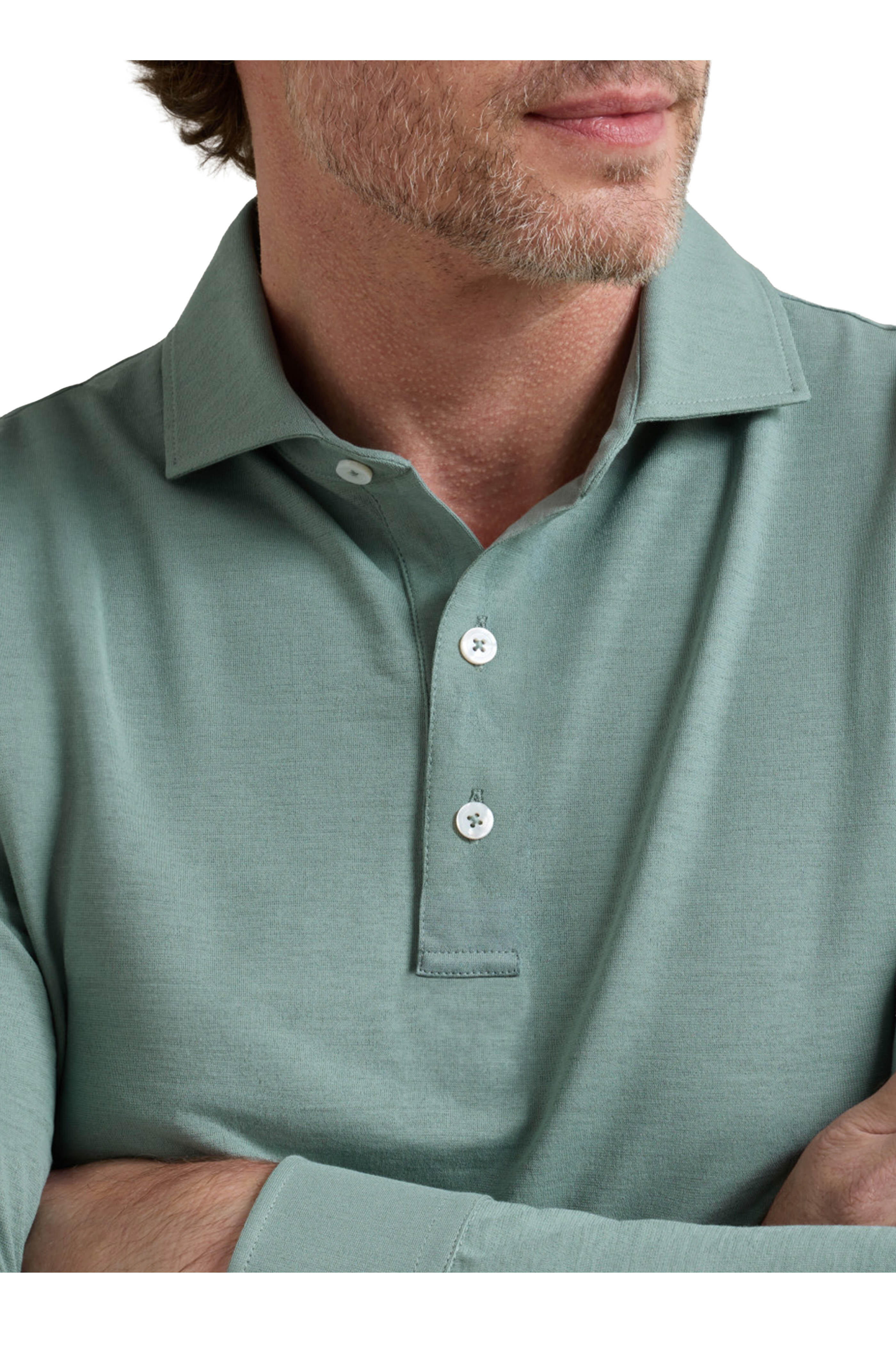 Peter Millar - Willow Cool Cotton Long-Sleeve Polo