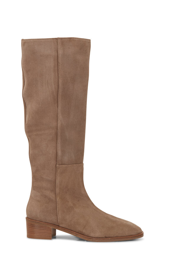 Aquatalia - Remo Light Taupe Suede Tall Boot