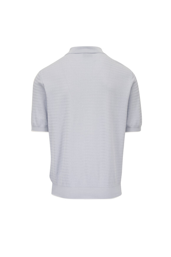 Paul & Shark Skyride Light Gray Cotton Knit Tipped Polo - view 3