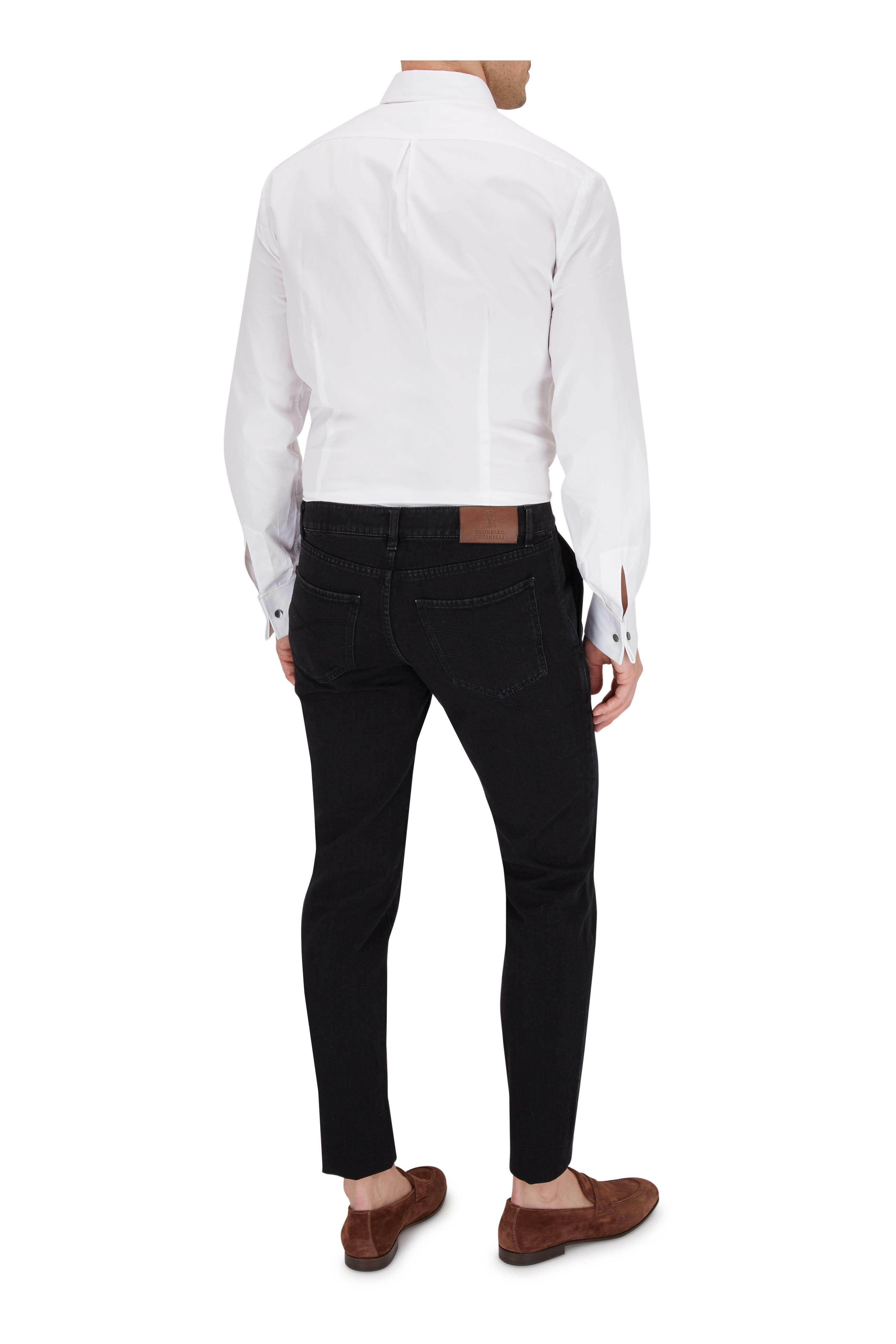 Brunello Cucinelli - White Pleated Slim Fit Tuxedo Shirt