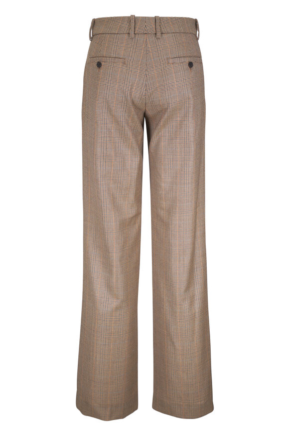 Nili Lotan Bethany Tan Plaid Wool Pant - view 2