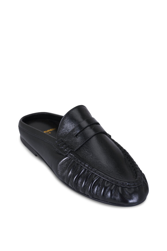 Saint Laurent Le Loafer Noir Smooth Leather Penny Loafer