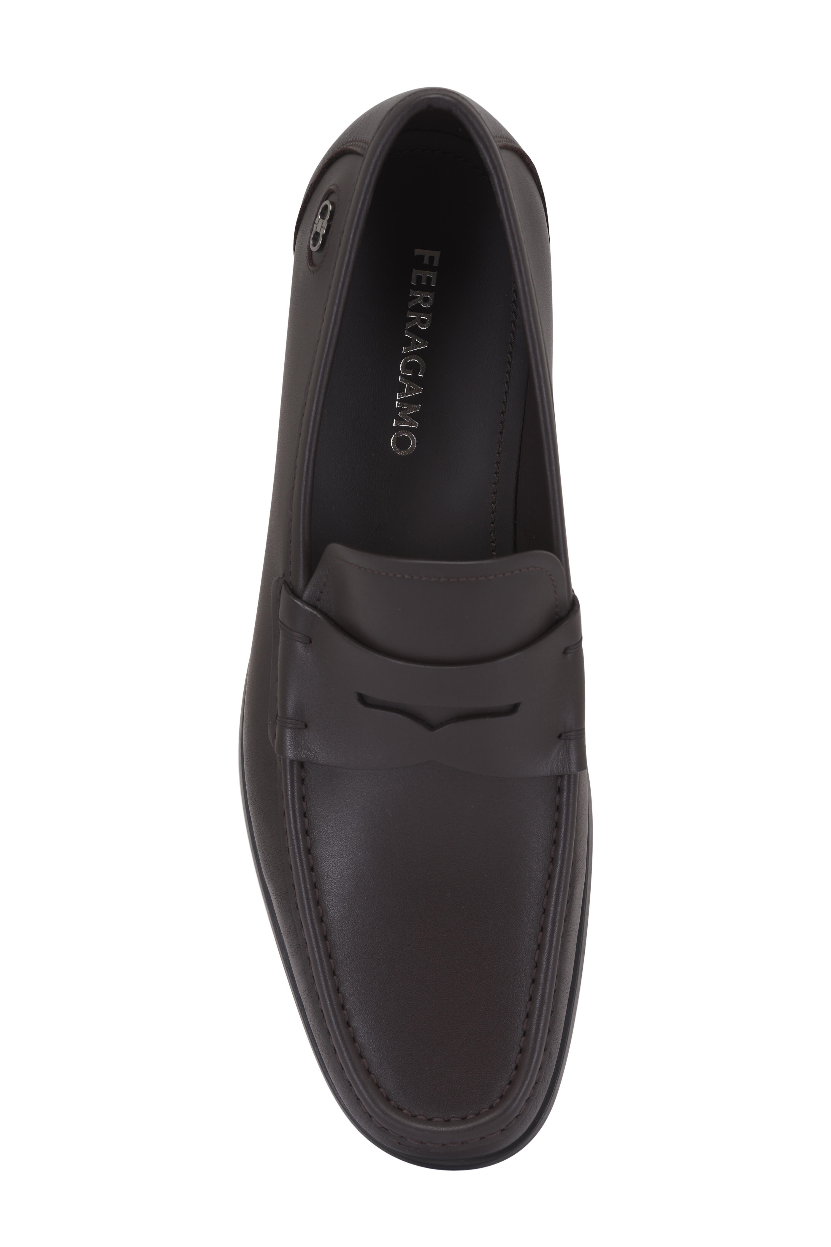 Ferragamo - Athen Brown Leather Penny Loafer