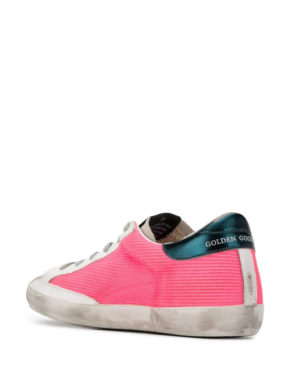 Golden Goose - Superstar Salmon Mesh Yellow Star Sneaker