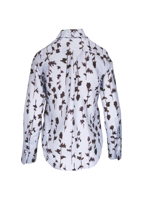 Odeeh - Diamond Flower Stems Silk Blouse