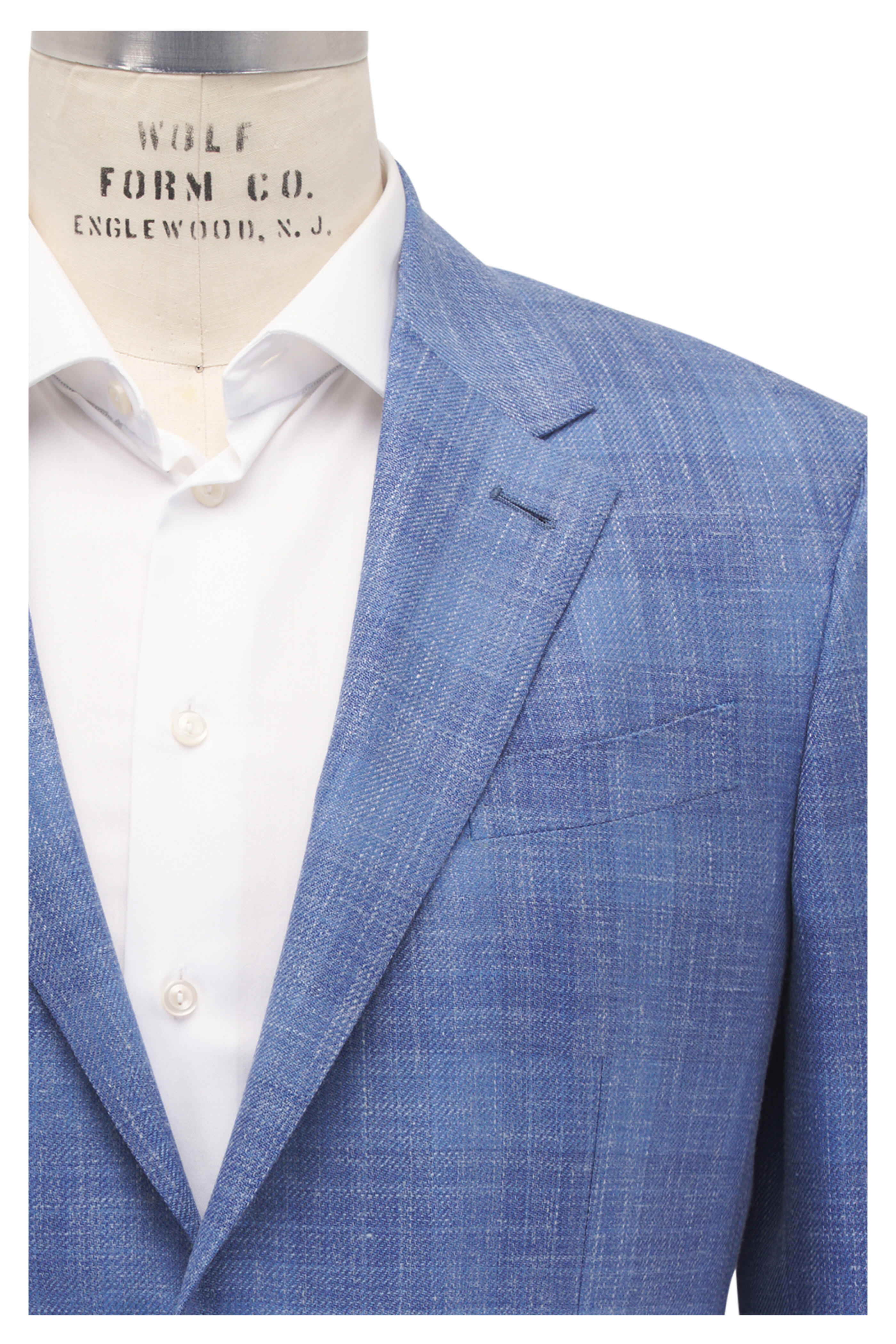 Zegna - Cornflower Blue Wool, Silk & Linen Sportcoat