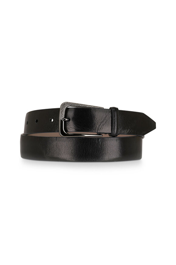 Brunello Cucinelli - Black Leather Belt 