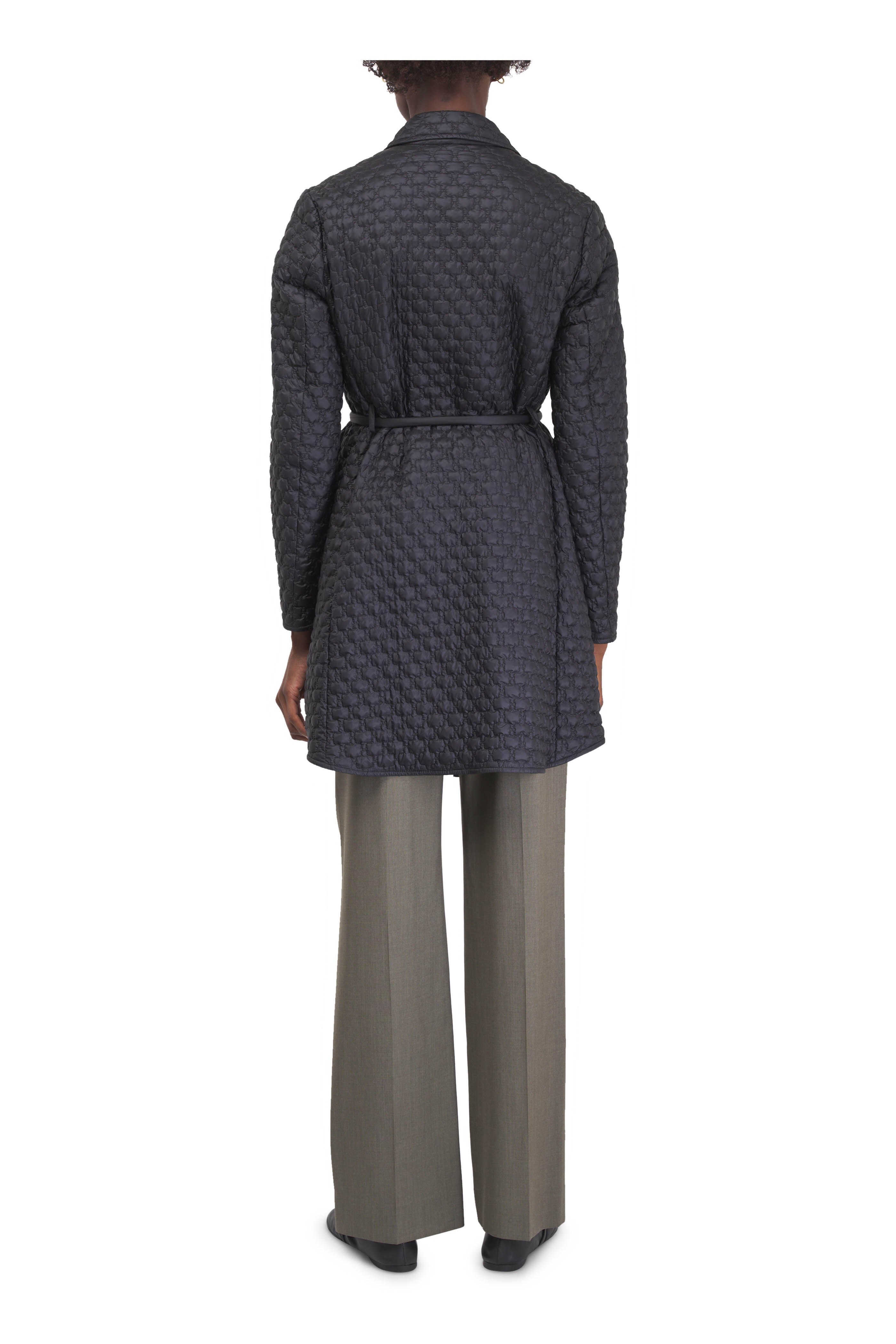 Moncler - Raissac Quilted Black Long Quilted Coat