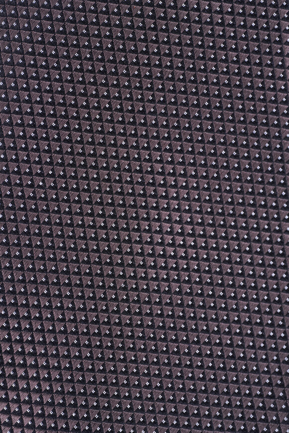 Zegna Dark Brown Geometric Micro Dot Silk Necktie - view 2
