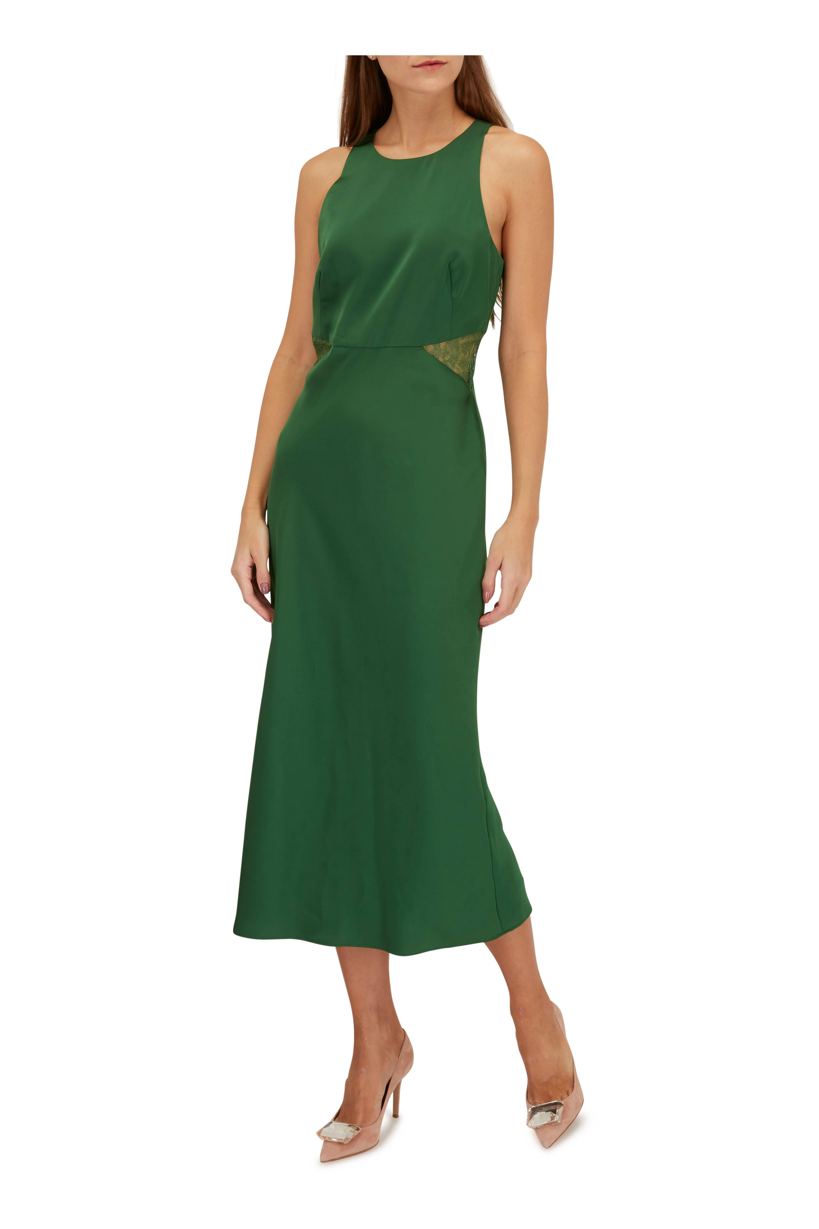 beige formal dress Beige Halter Floral Midi Dresses & Reviews - Green,Beige - Dresses