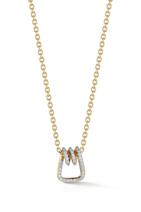 Walters Faith Huxley Diamond Coil Link Pendant Necklace