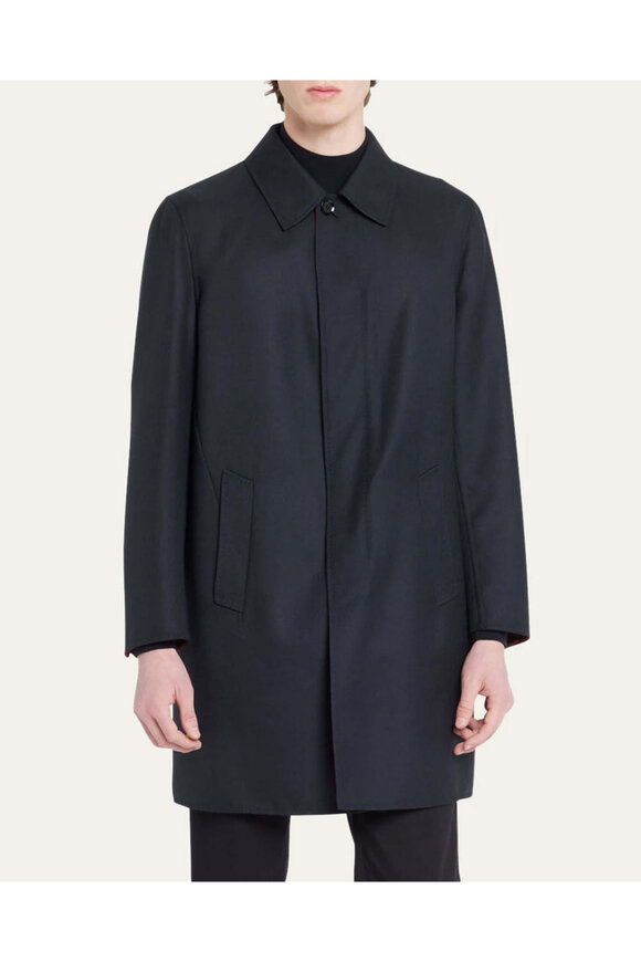 Brioni - Navy Blue Double Car Coat