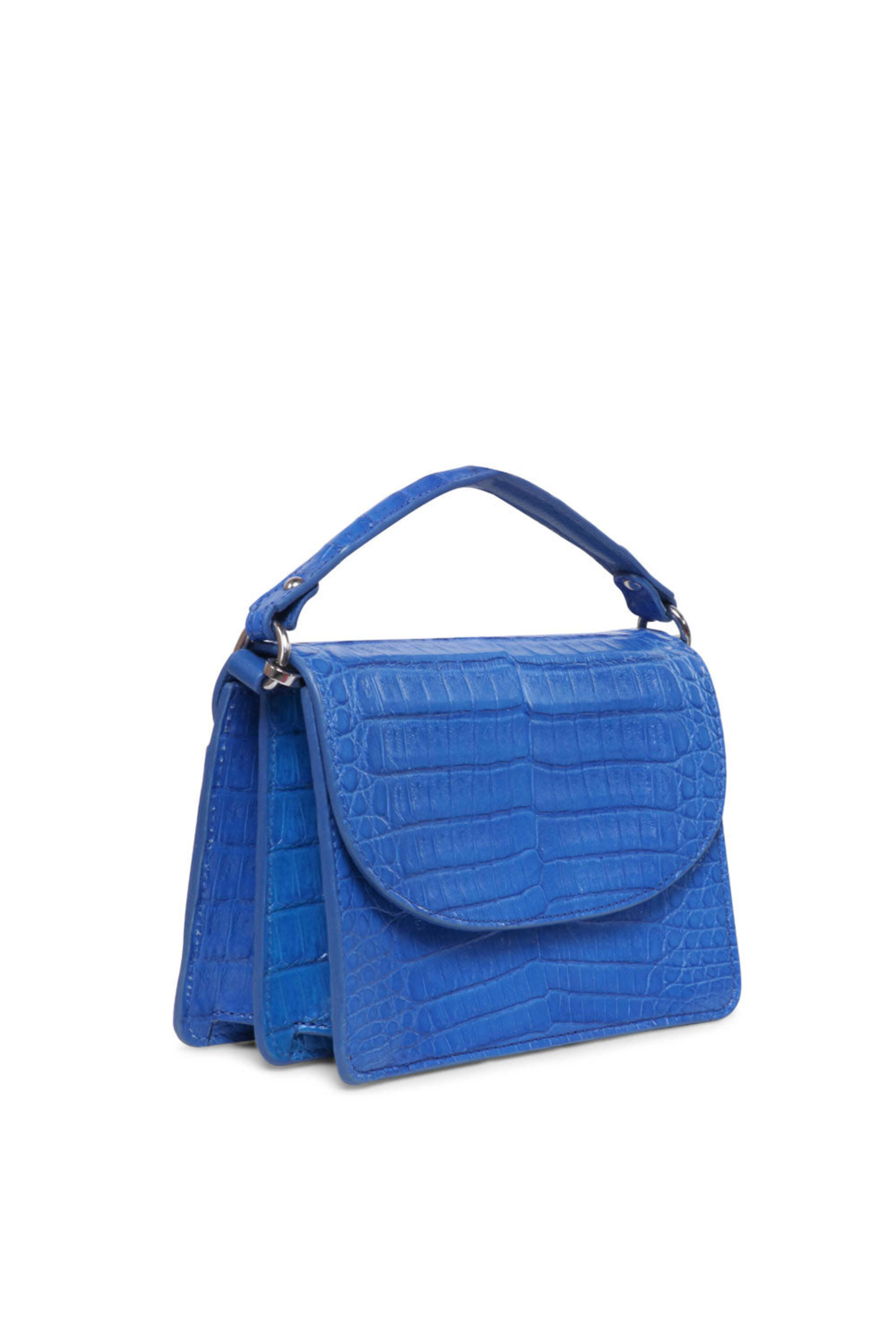 Maria Oliver - Valencia Crocodile Crossbody Bag in Blue