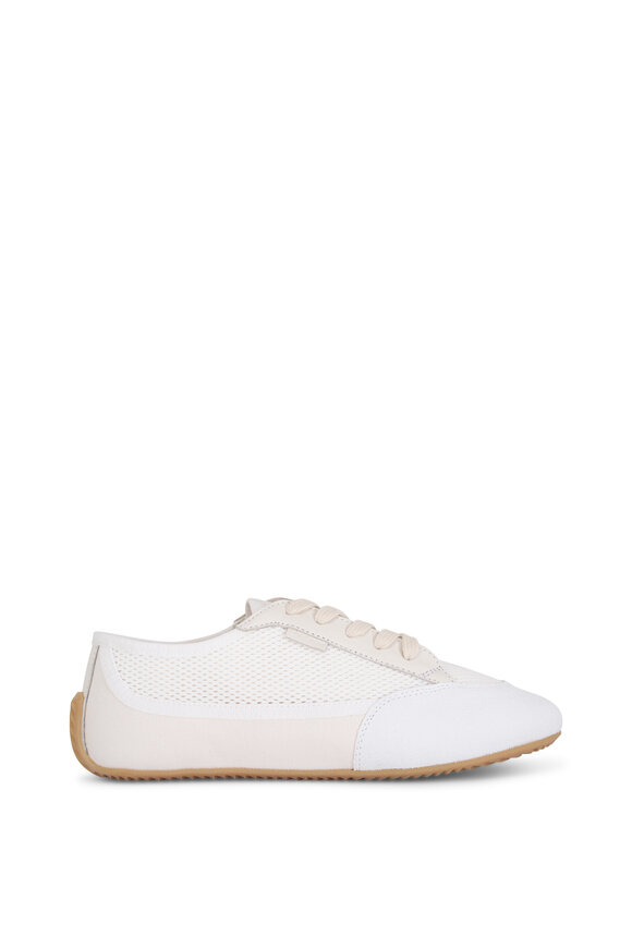 The Row - Bonnie Ivory Canvas & Suede Sneaker 