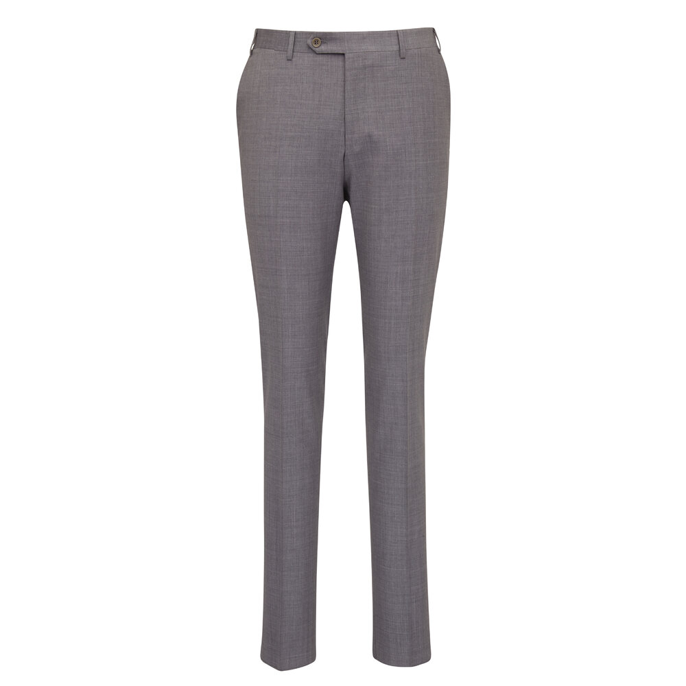 Canali - Pumice Gray Wool Pant | Mitchell Stores