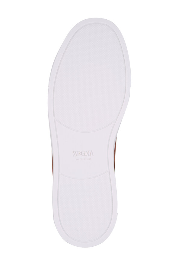 Zegna Triple Stitch Almond Suede Sneaker - view 4