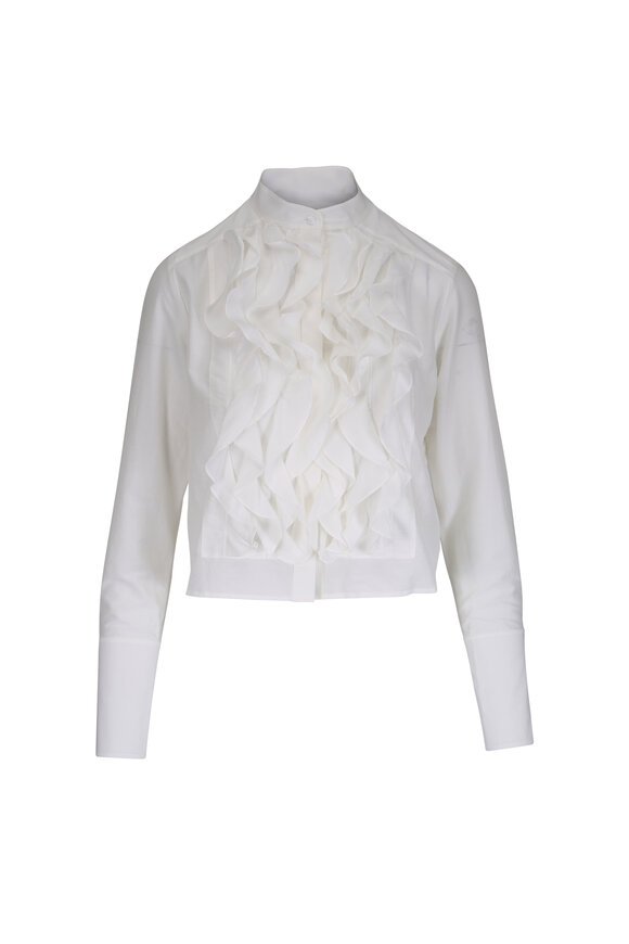 TWP Patti Ivory Cotton & Silk Top