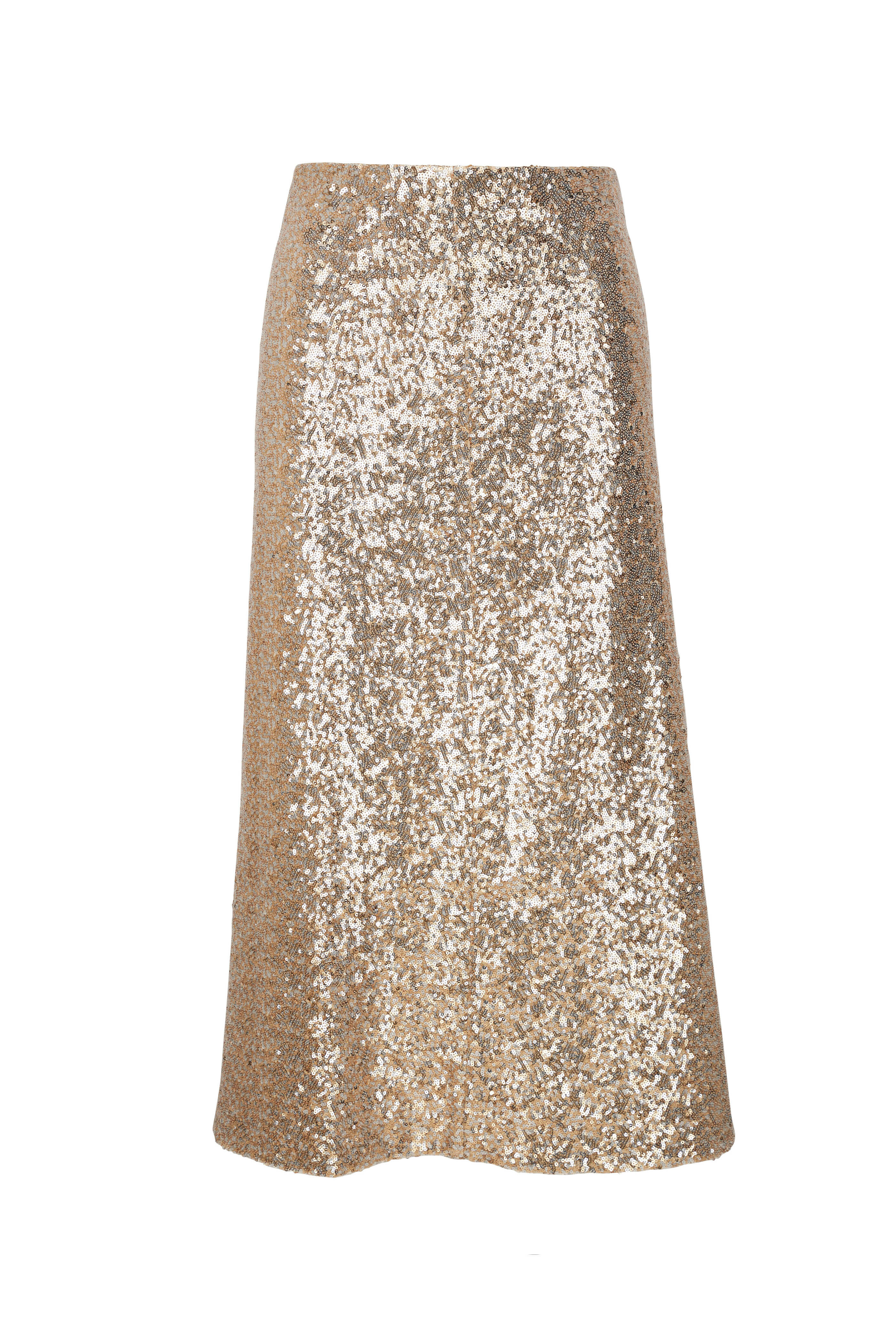 Dorothee Schumacher - Shimmering Comfort Gold Sequin Stretch Skirt