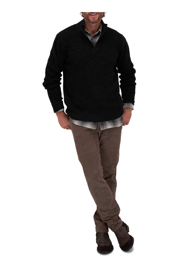 Faherty Brand - Black Wool & Cashmere Sweater 