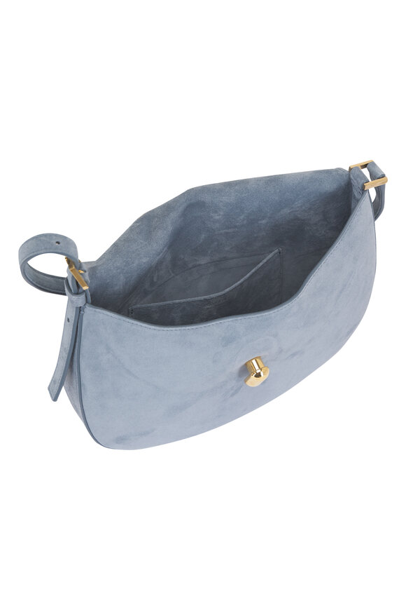Savette Small Tondo Denim Suede Hobo - view 5