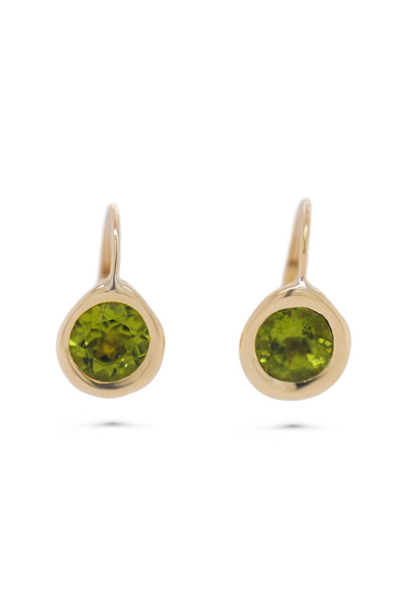 Kali Zoe 18k Yellow Gold Peridot Drop Earring - view 1