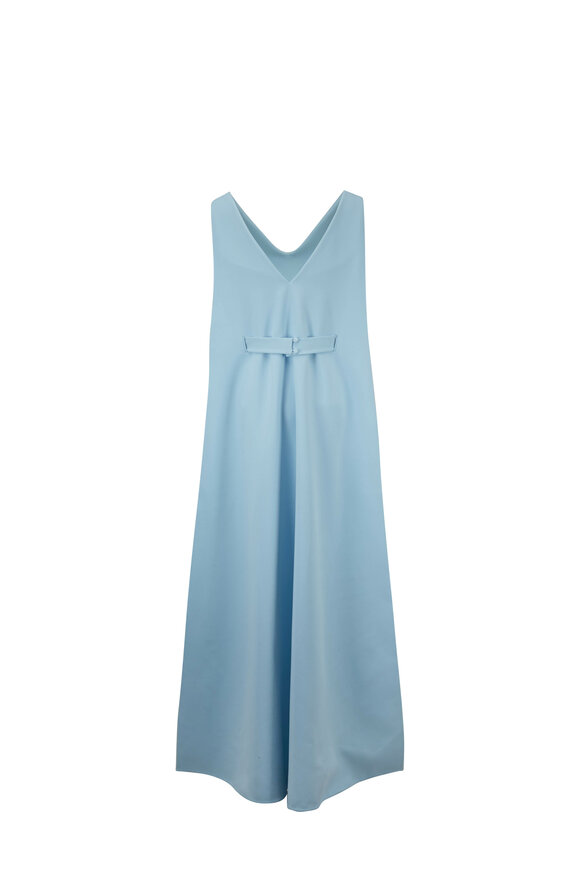 Safiyaa - Cornelia Baby Blue Cape Gown