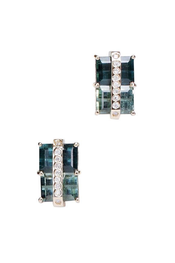 Carolina Neves Bicolor Tourmaline Stud Earrings