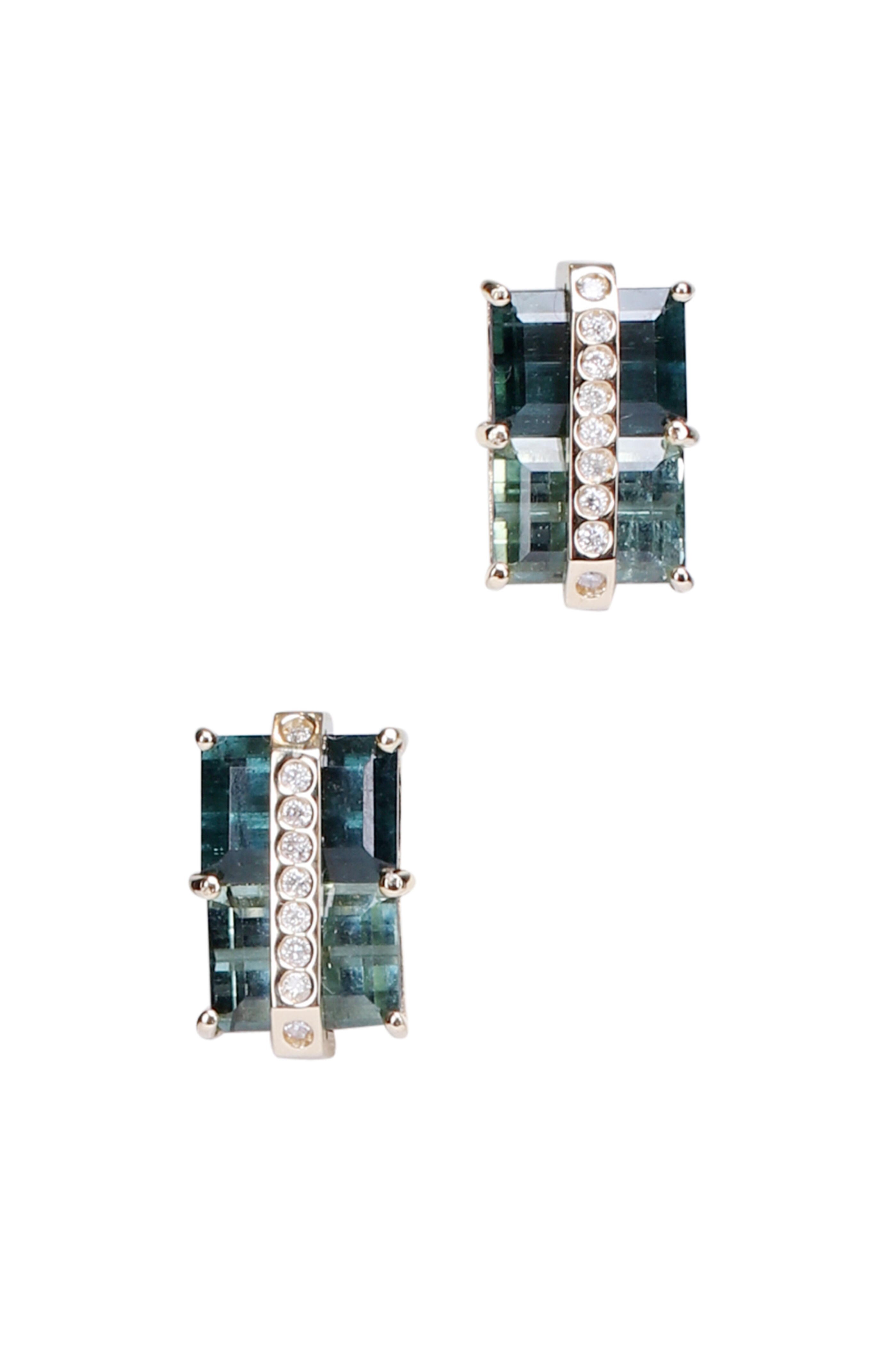 Carolina Neves - Bicolor Tourmaline Stud Earrings