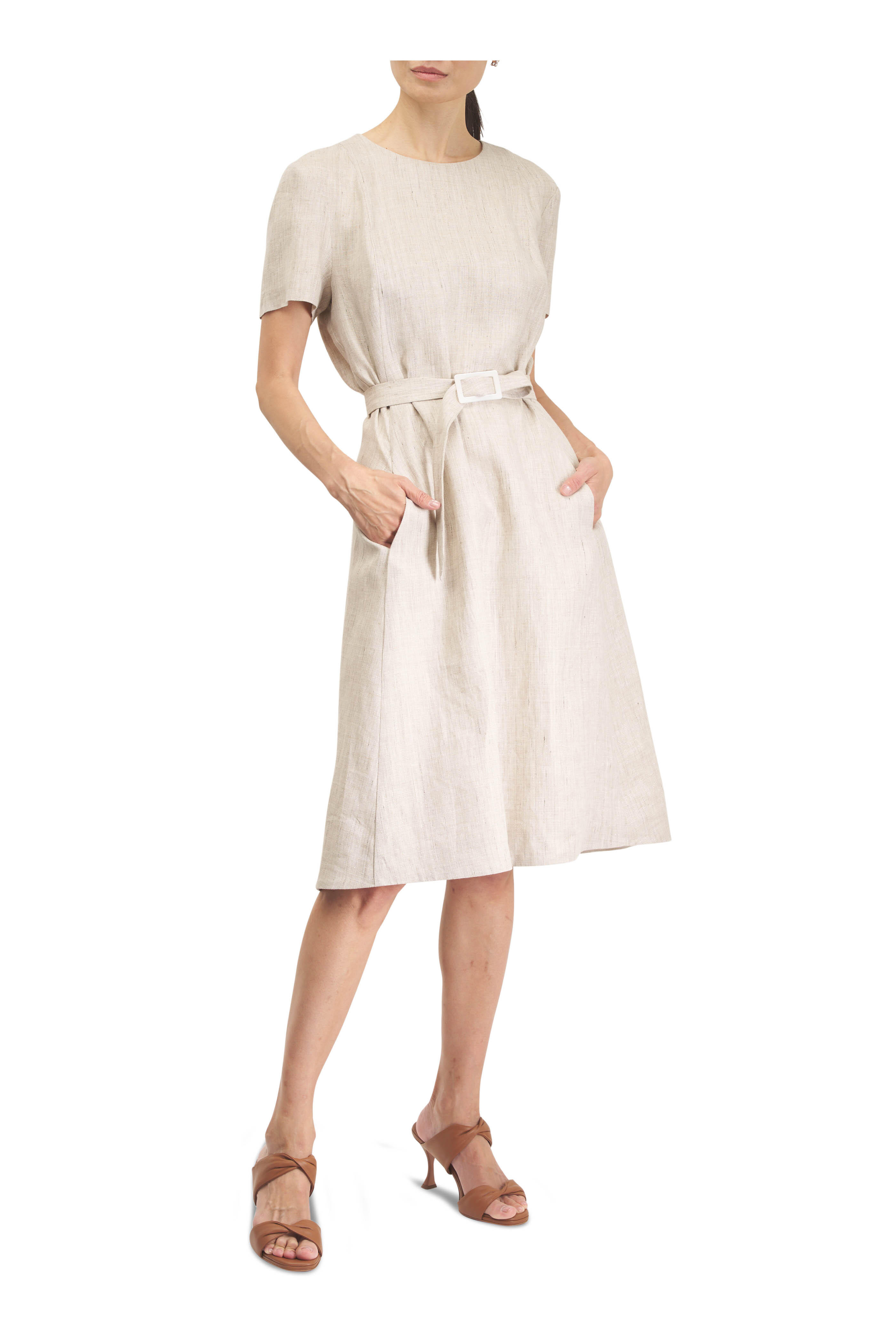 Aquazzura - Twist Cuoio Leather Sandal, 75mm