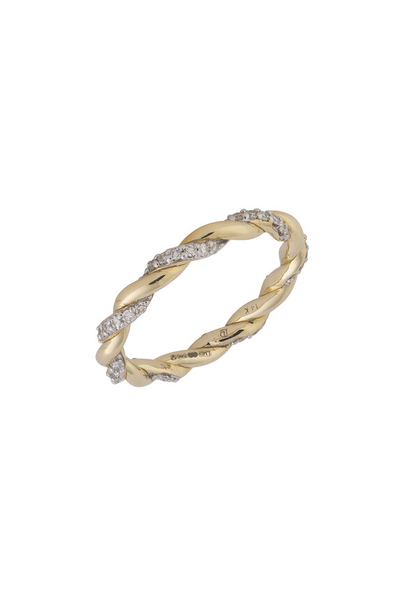 Lucy Delius 14k Yellow Gold Modern Finish Twisted Rope Ring