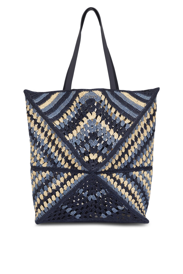 Gucci - Swing Navy Blue Leather Small Tote | Mitchell Stores
