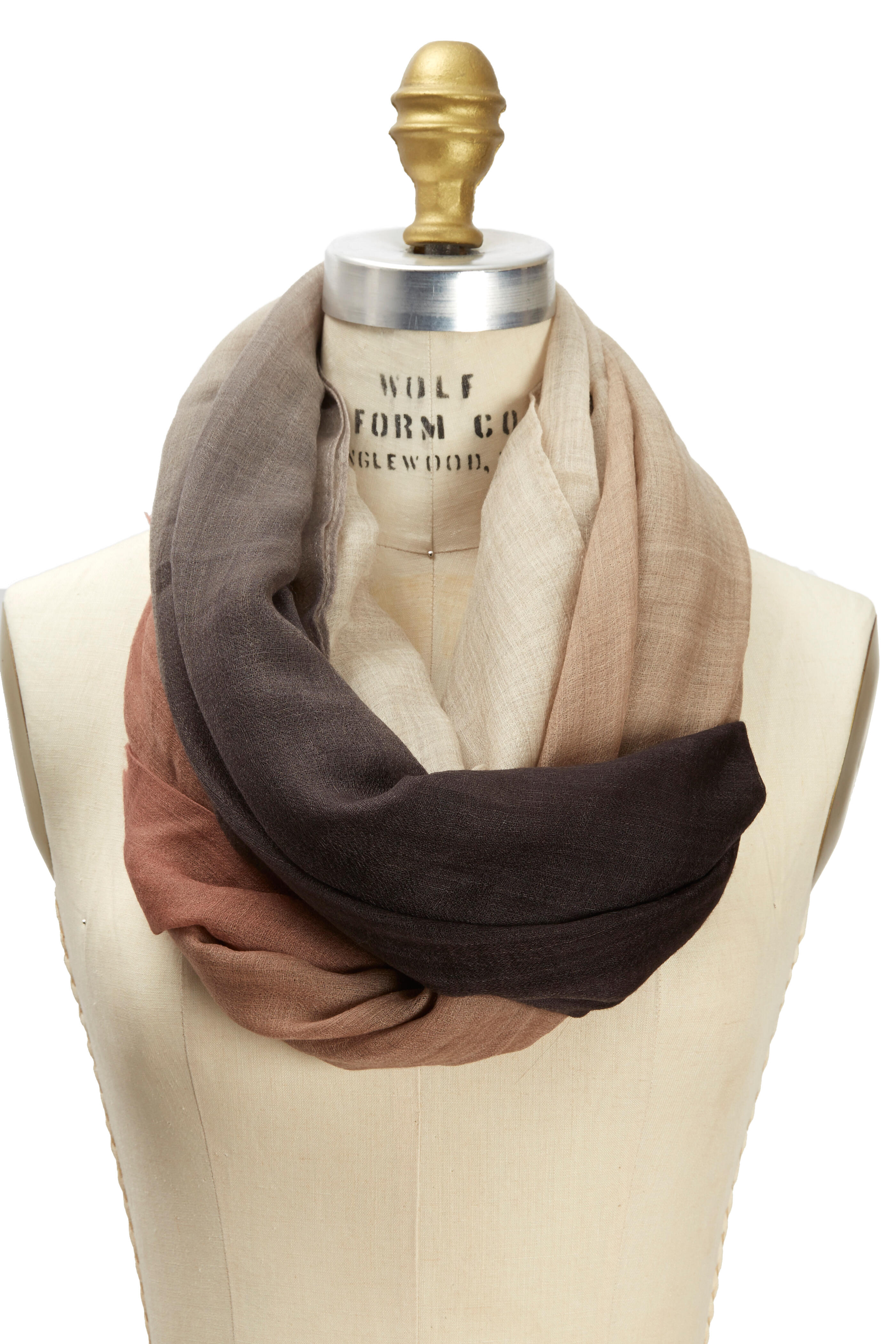 Brunello Cucinelli - Brown & Grey Boiled Ombre Scarf