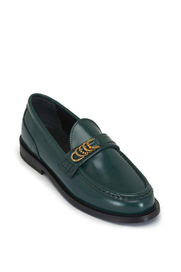 Dorothee Schumacher Signature Shine Pine Green Loafer