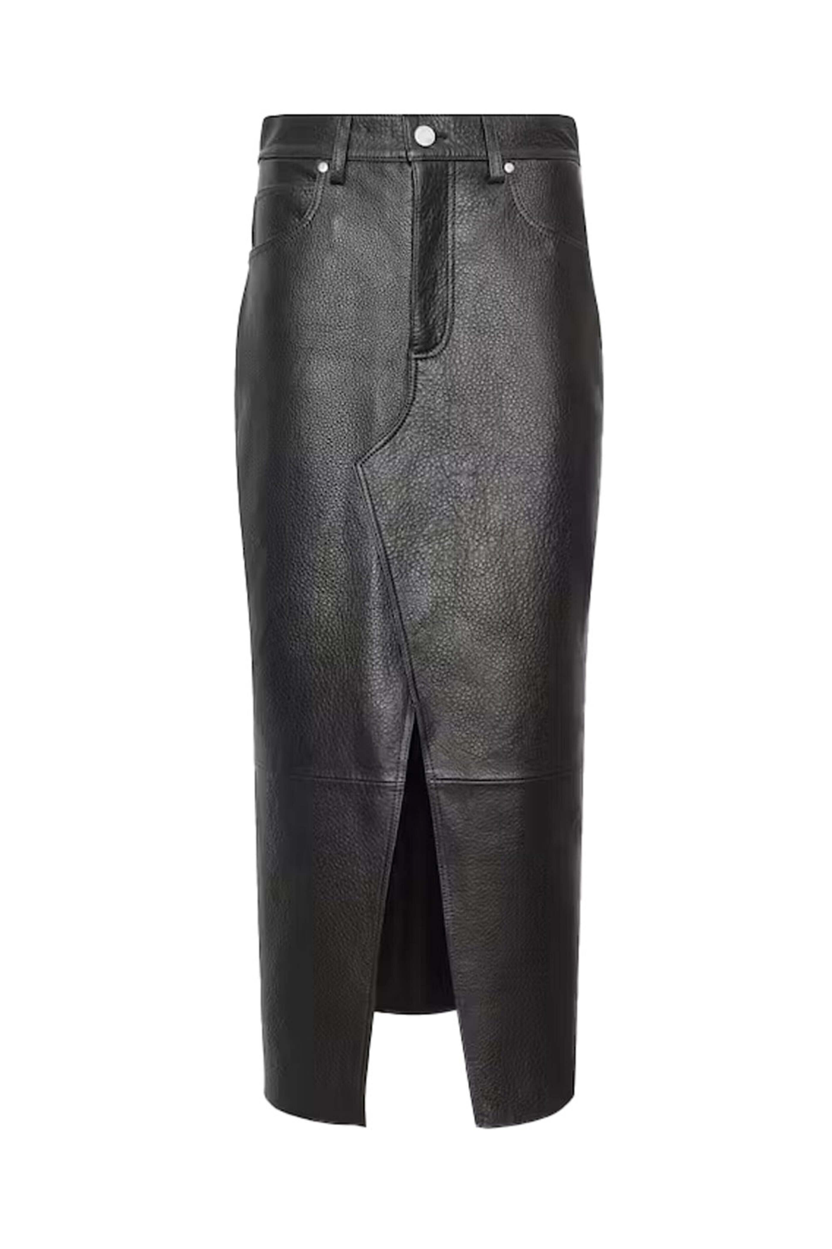 Frame - Black Leather Maxi Skirt