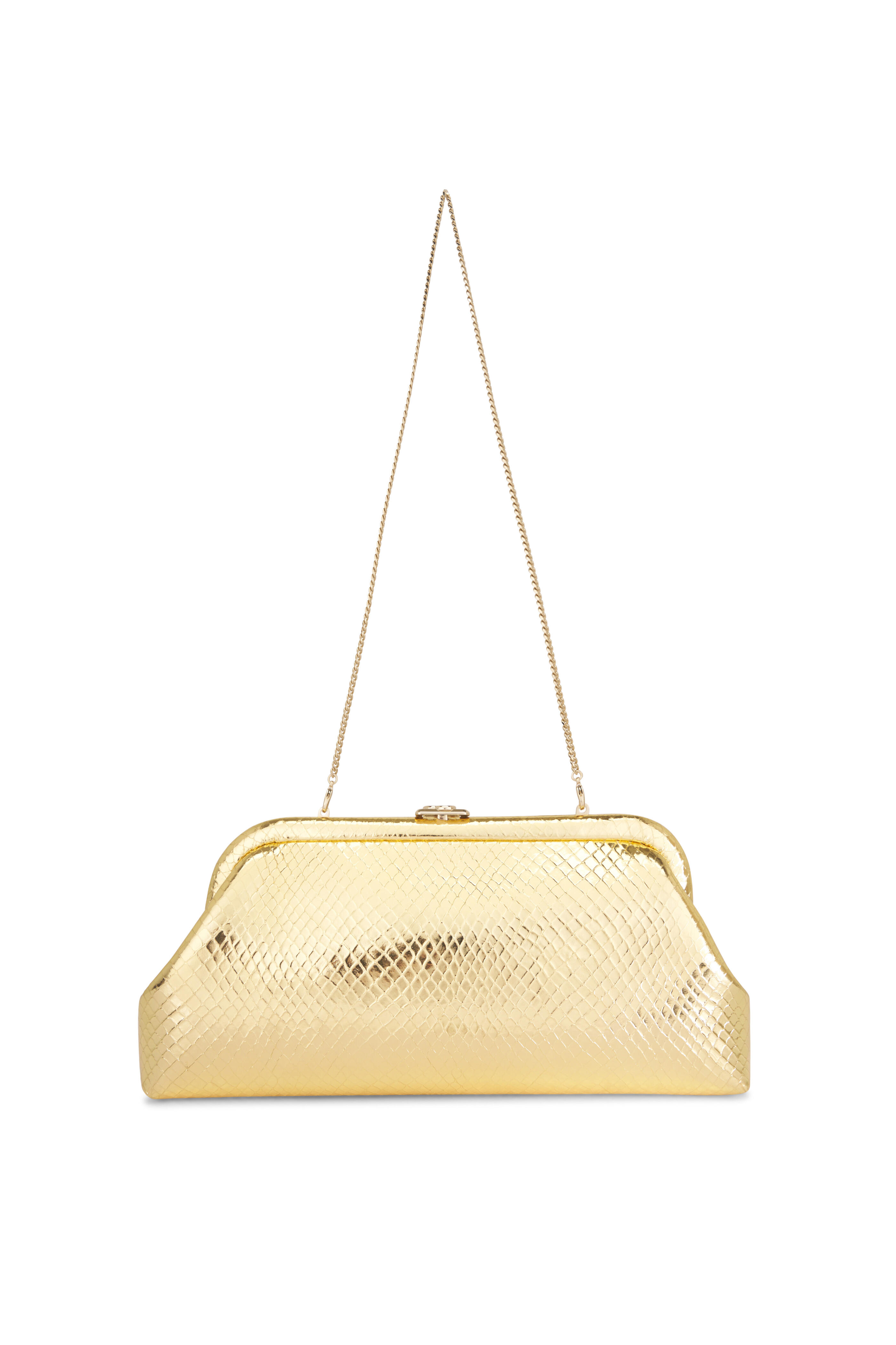 Jimmy Choo - Skylar Gold Candy Wrap Leather Clutch - view 1