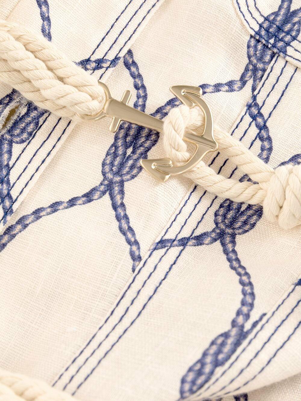 Zimmermann - Moonshine Ivory & Blue Rope Print Mini Dress