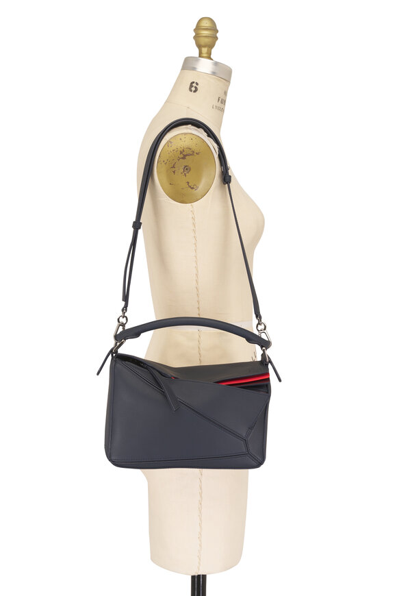 Loewe Puzzle Layers Multicolor Deep Navy Top Handle Bag - view 6