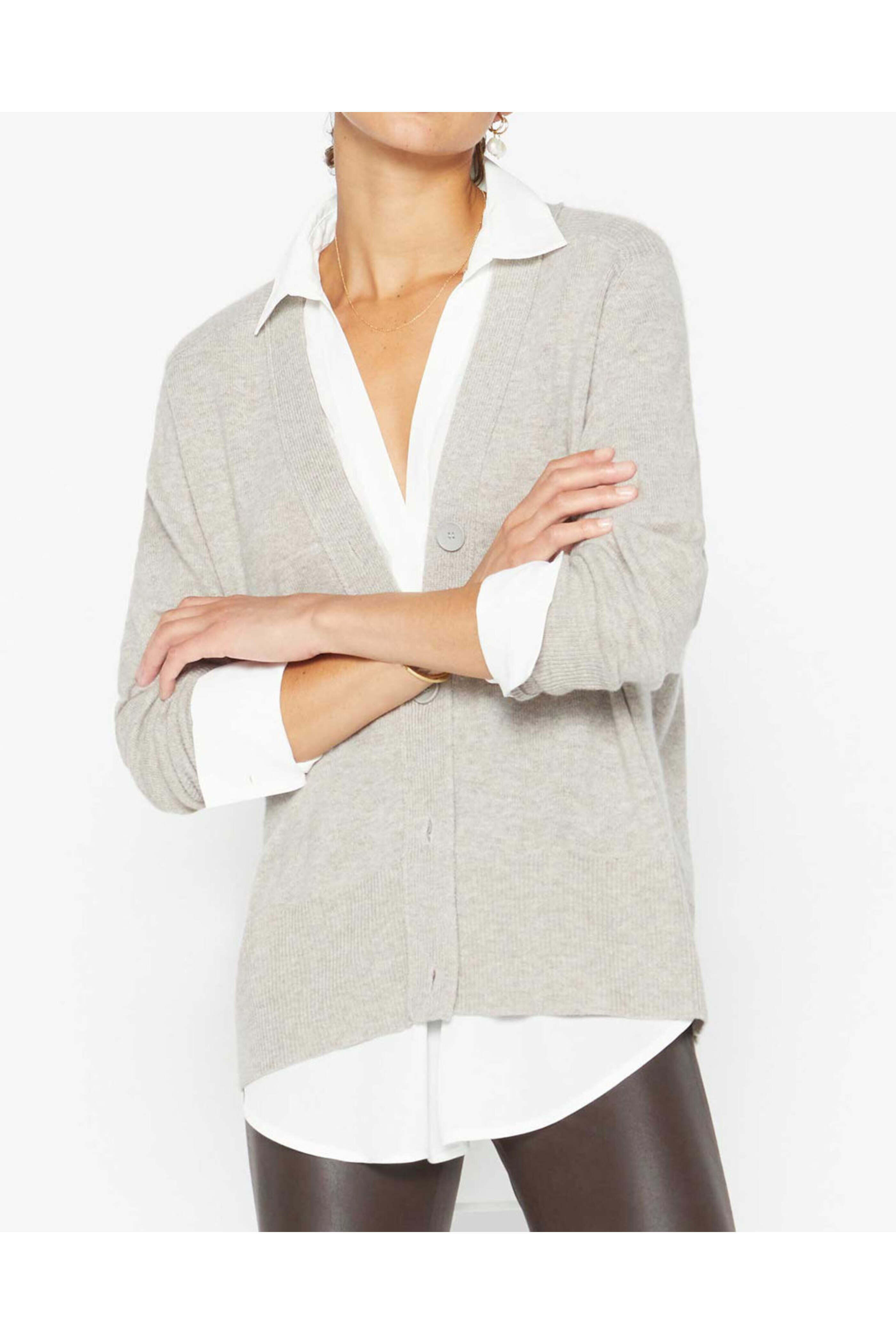 Brochu Walker - Light Chia Melange Callie Layered Looker Cardigan