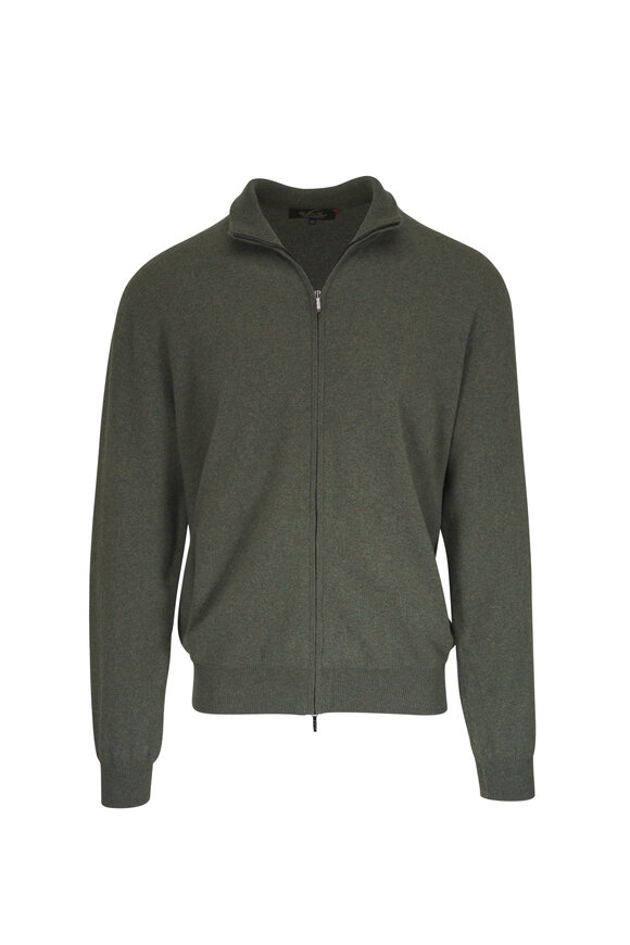 Loro Piana - Navy Baby Cashmere Cable Knit Full Zip Cardigan