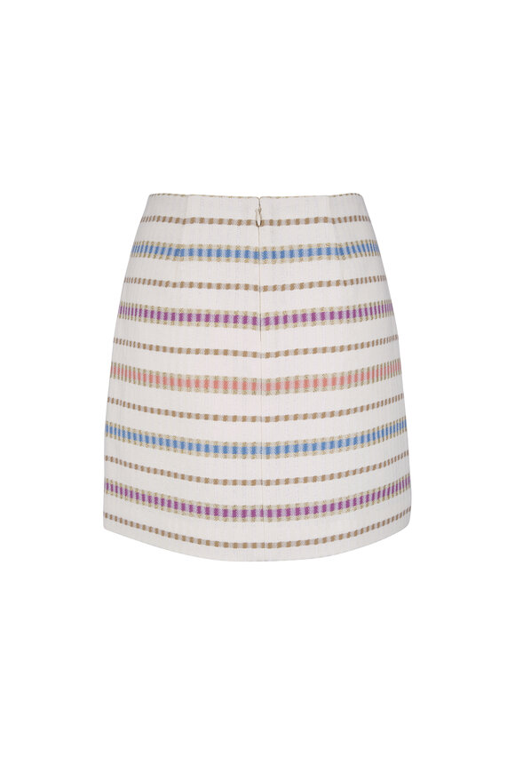 Veronica Beard Ohemia Ecru Multi Mini Skirt - view 3
